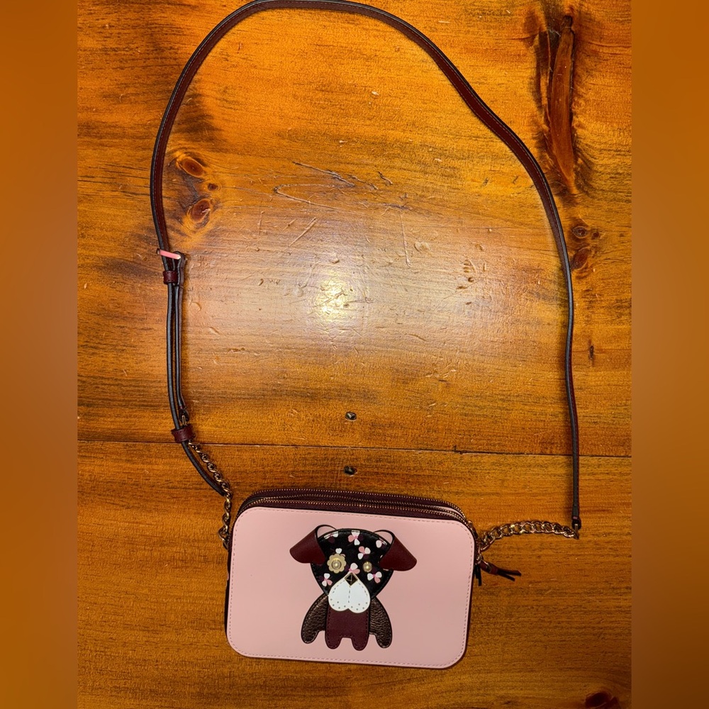 NWOT RARE Kate Spade Floral Pup Cherrywood Crossbody Bag ๐ - Picture 5 of 14